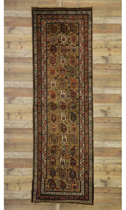 4 x 11 Antique Persian Kurdish Rug 77290