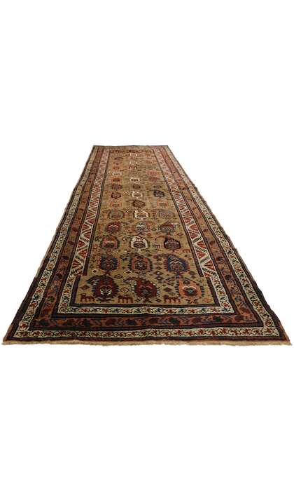 4 x 11 Antique Persian Kurdish Rug 77290