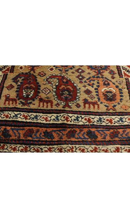 4 x 11 Antique Persian Kurdish Rug 77290