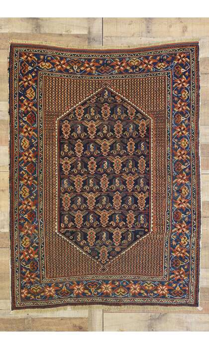 4 x 5 Antique Persian Afshar Rug 72462