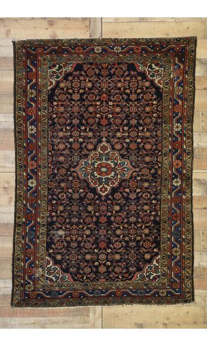 4 x 7 Antique Persian Hamadan Rug 73277 w