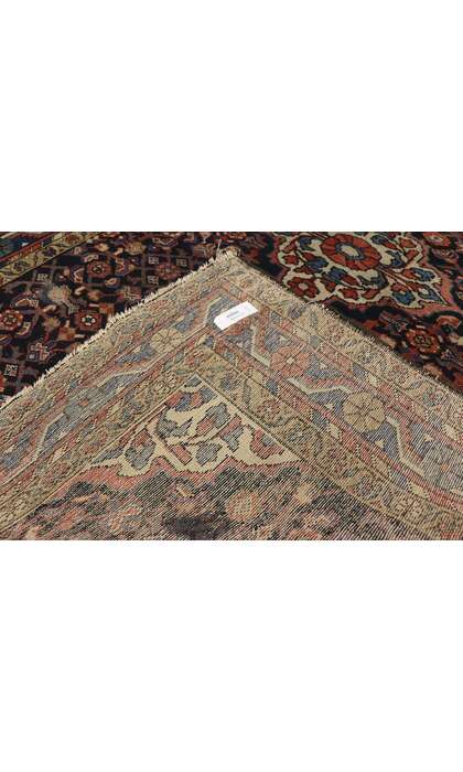 4 x 7 Antique Persian Hamadan Rug 73277 backside