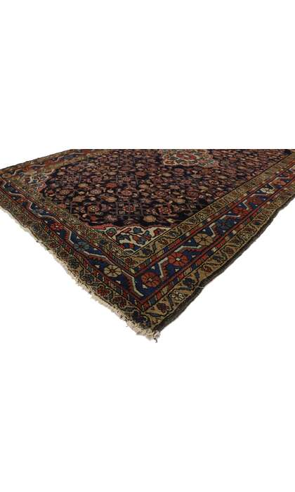 4 x 7 Antique Persian Hamadan Rug 73277 corner