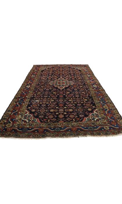4 x 7 Antique Persian Hamadan Rug 73277 floor