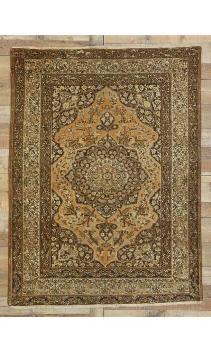 4 x 5 Antique Tabriz Rug 73430