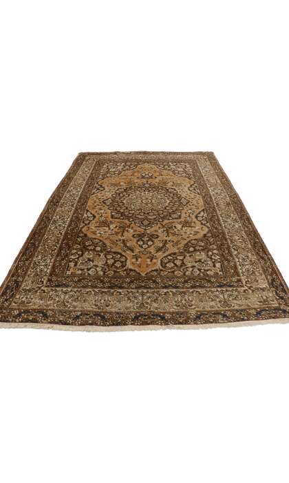 4 x 5 Antique Tabriz Rug 73430