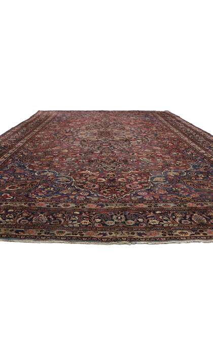 10 x 17 Antique Persian Mashhad Rug 73733