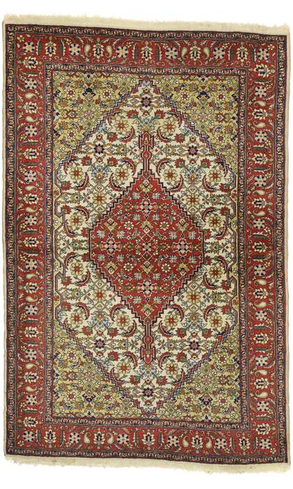 4 x 7 Antique Romanian Mahi Tabriz Rug 74300