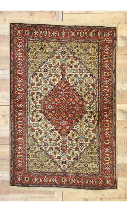 4 x 7 Antique Romanian Mahi Tabriz Rug 74300