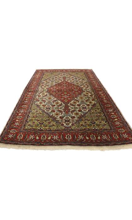4 x 7 Antique Romanian Mahi Tabriz Rug 74300