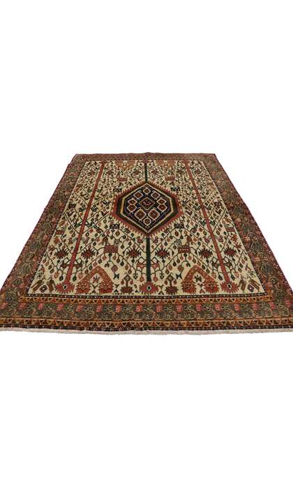 4 x 6 Vintage Persian Afshar Rug 75232
