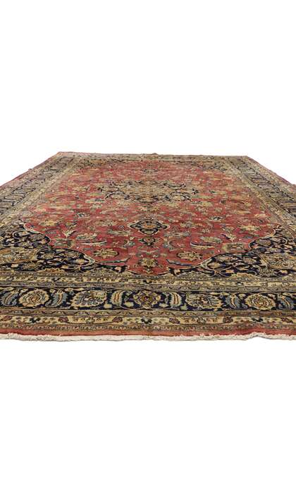 10 x 15 Vintage Persian Mashhad Rug 75597