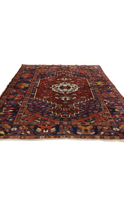 5 x 6 Antique Persian Bakhtiari Rug 76853 floor
