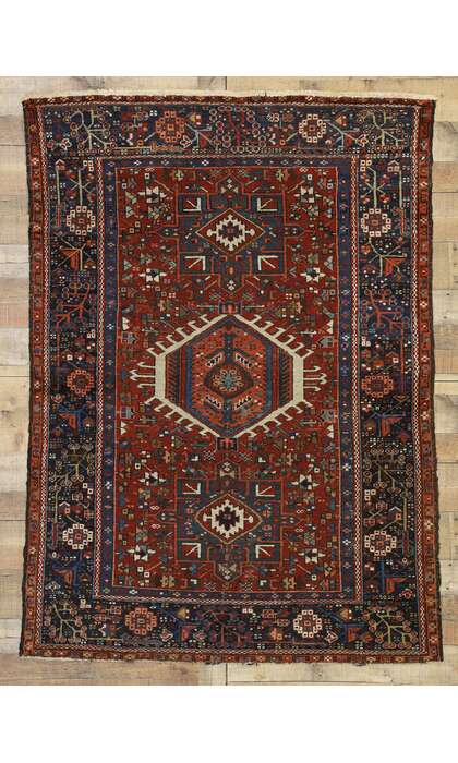 4 x 6 Antique Heriz Rug 77063