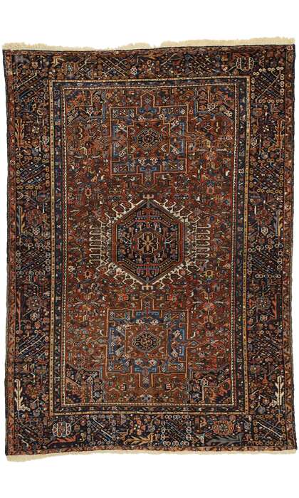 5 x 6 Antique Persian Heriz Rug 77064