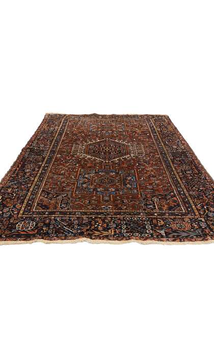 5 x 6 Antique Persian Heriz Rug 77064