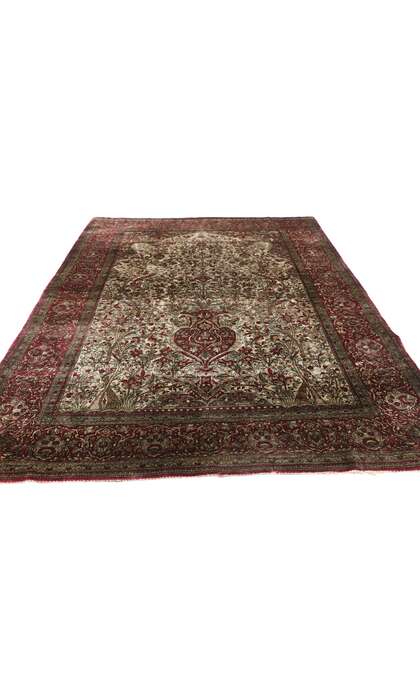 4 x 7 Antique Silk Kashan Rug 77269