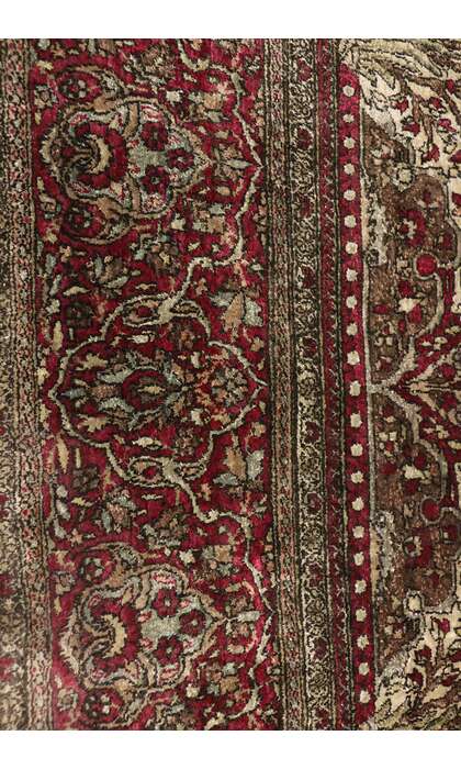 4 x 7 Antique Silk Kashan Rug 77269