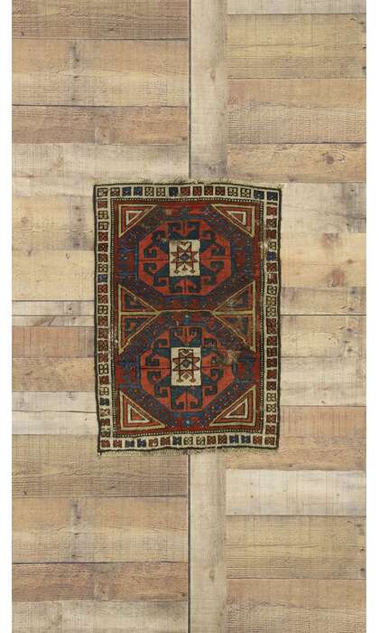 2 x 2 Antique Kazak Rug 77270