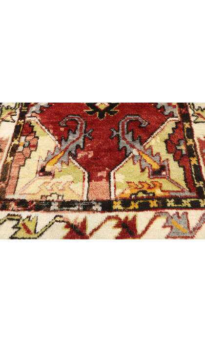 2 x 12 Vintage Turkish Oushak Rug Runner 77279