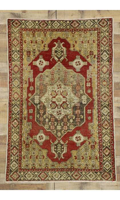 4 x 6 Vintage Oushak Rug 77287