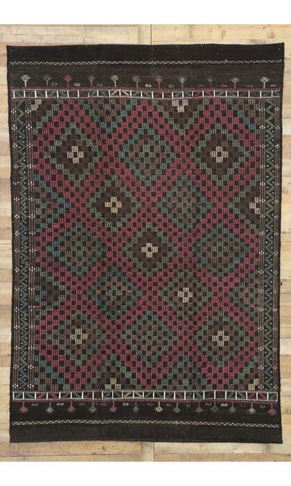 6 x 9 Vintage Turkish Kilim 51095