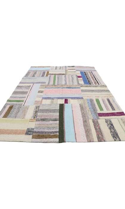 5 x 6 Vintage Patchwork Rug 51585