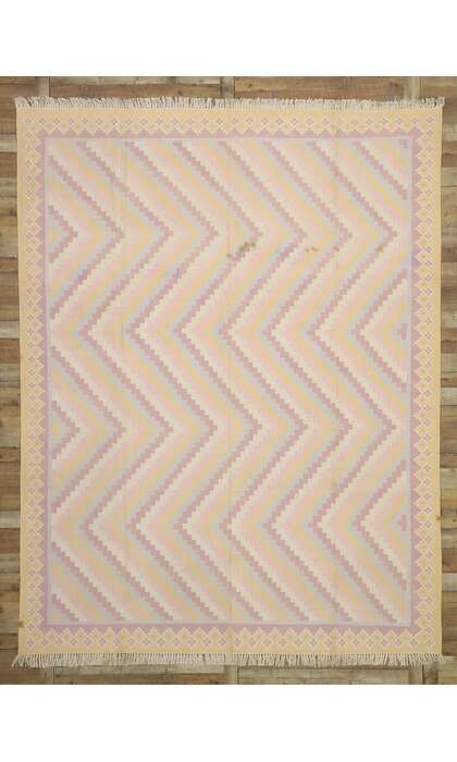 9 x 12 Vintage Indian Dhurrie Rug 70502