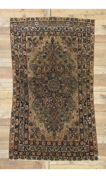 4 x 6 Antique Kerman Rug 70991