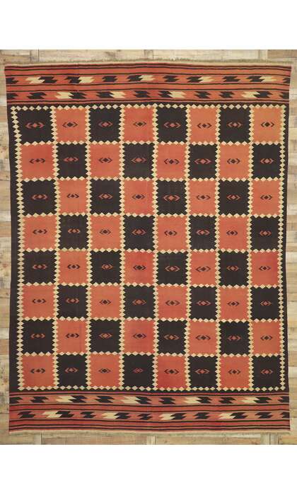 10 x 13 Vintage Afghan Maimana Kilim Rug 72071