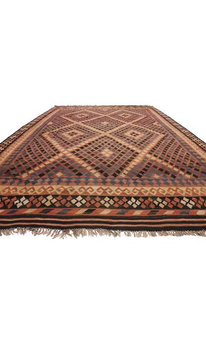 10 x 14 Vintage Afghani Maimana Kilim Rug 72258