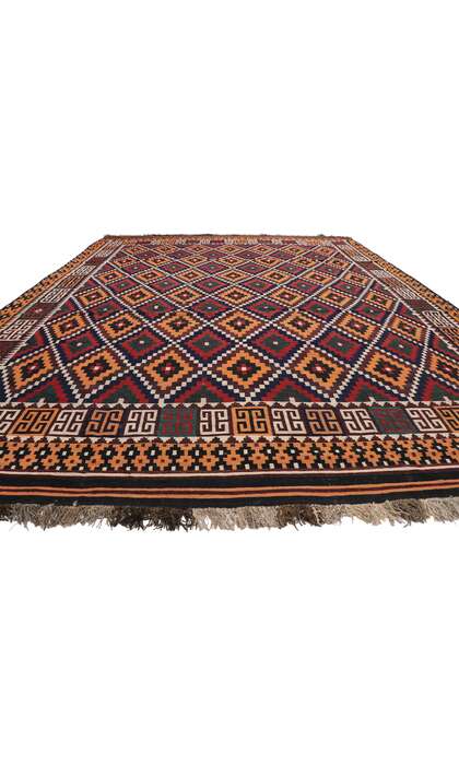 10 x 13 Vintage Afghan Maimana Kilim Rug 74277