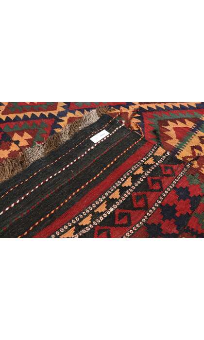 9 x 13 Vintage Afghan Maimana Kilim Rug 74279