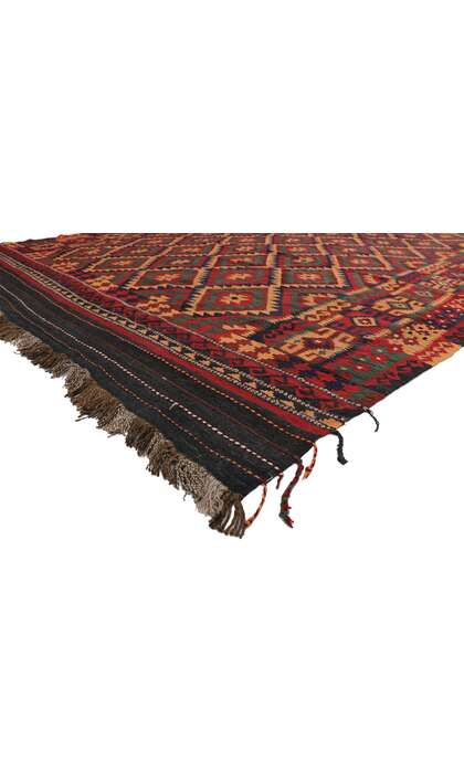 9 x 13 Vintage Afghan Maimana Kilim Rug 74279