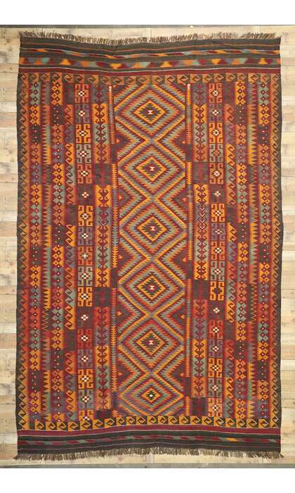 10 x 15 Vintage Afghan Maimana Kilim Rug 74281