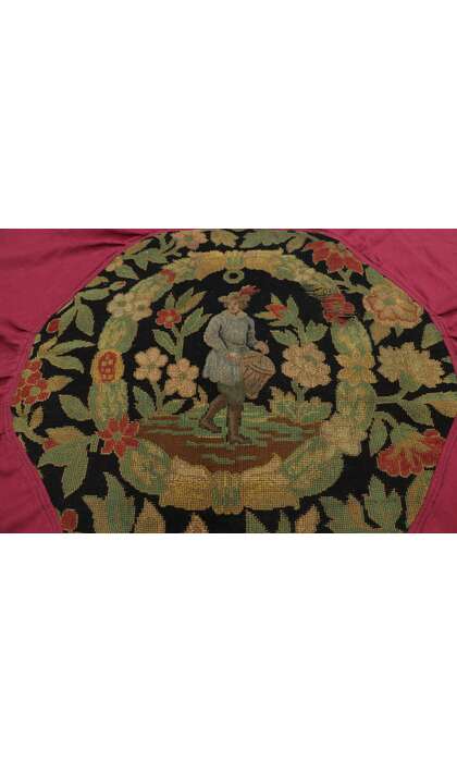 2 x 2 Antique Persian Needlepoint Rug 74347