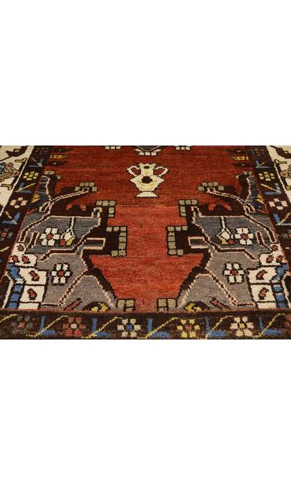 4 x 7 Vintage Persian Hamadan Rug 75234