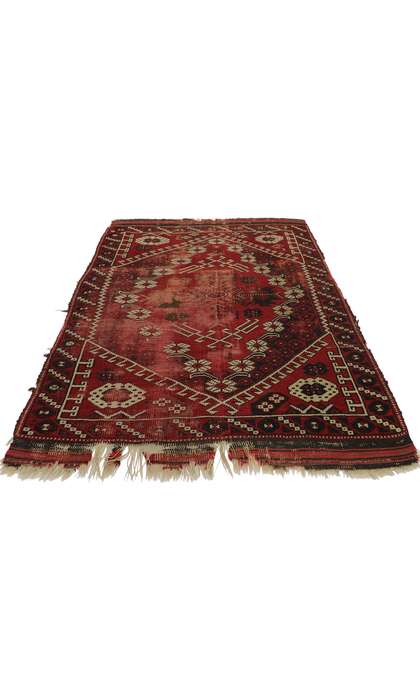 3 x 4 Antique-Worn Afghan Rug 76628