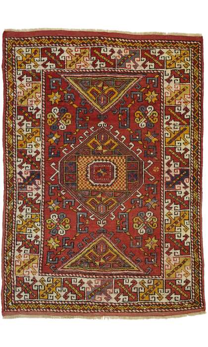 4 x 6 Vintage Turkish Oushak Rug 77311