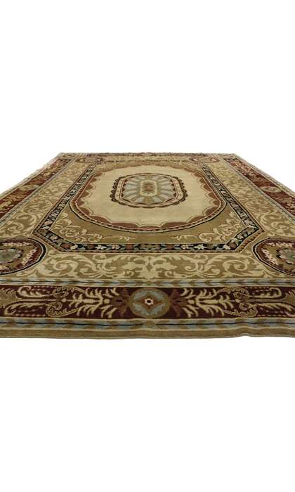 10 x 14 Vintage Savonnerie Tibetan Rug 77314