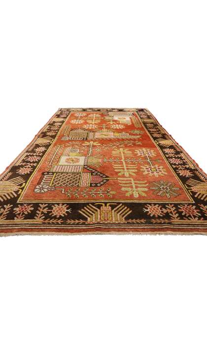 6 x 11 Antique Eastern Turkestan Khotan Rug 77325