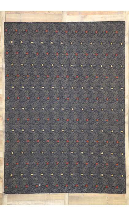 8 x 11 Vintage Embroidered Rug 77335