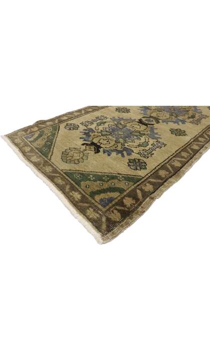 2 x 11 Vintage Turkish Oushak Rug Runner 50345