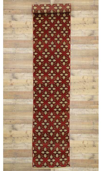 3 x 22 Vintage Red Turkish Oushak Rug 50658