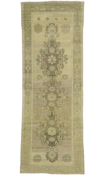 3 x 9 Vintage Turkish Oushak Rug 50838
