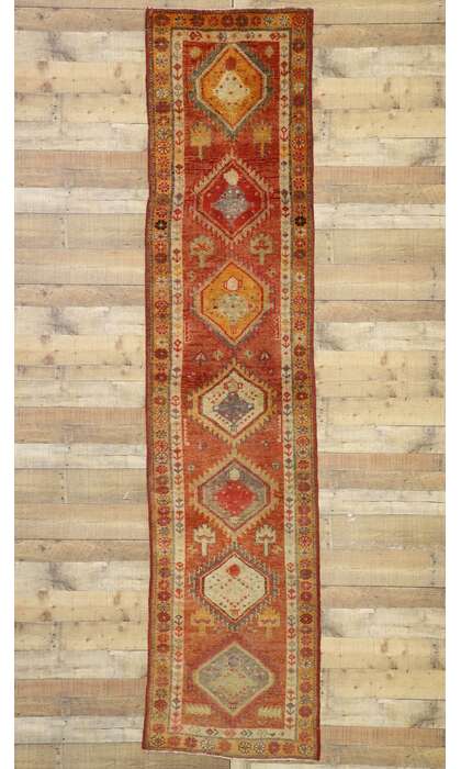 3 x 11 Vintage Turkish Oushak Rug 51665