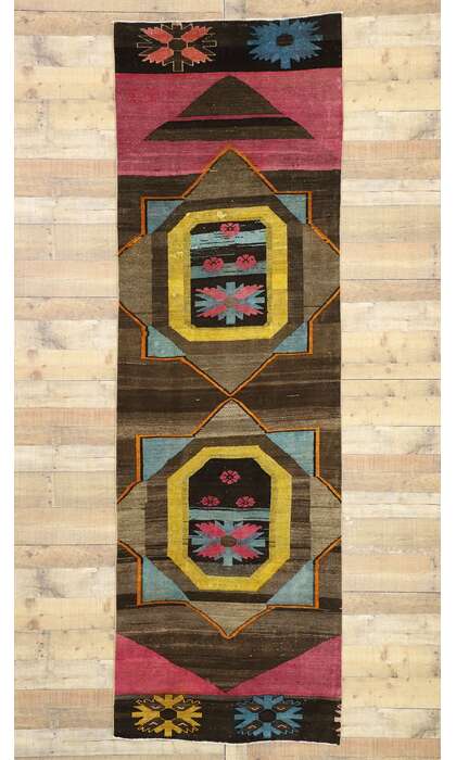 3 x 10 Vintage Turkish Oushak Rug Runner 52055