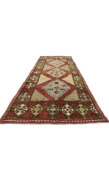 4 x 11 Vintage Turkish Oushak Runner 52403