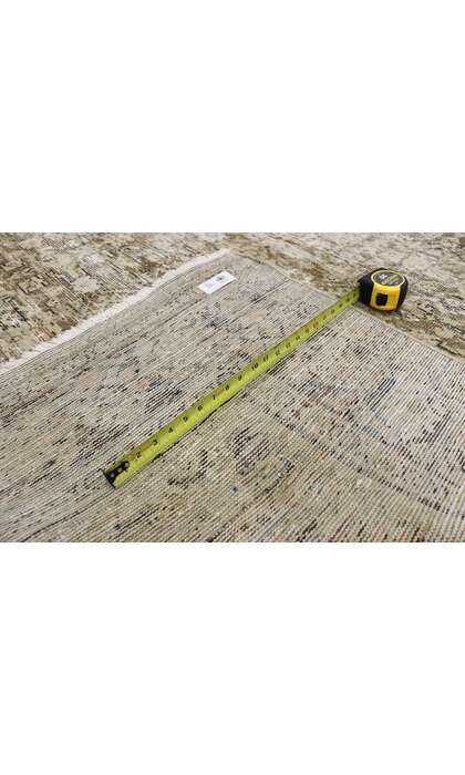 8 x 10 Distressed Faded Antique-Worn Persian Mahal Rug 74910