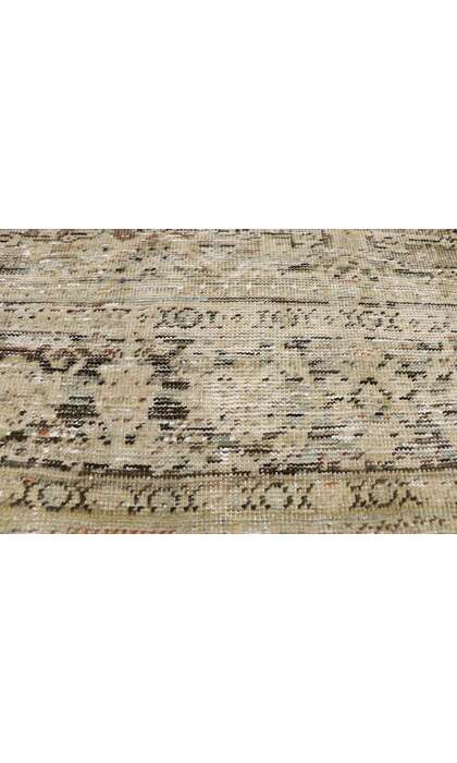 8 x 10 Distressed Faded Antique-Worn Persian Mahal Rug 74910